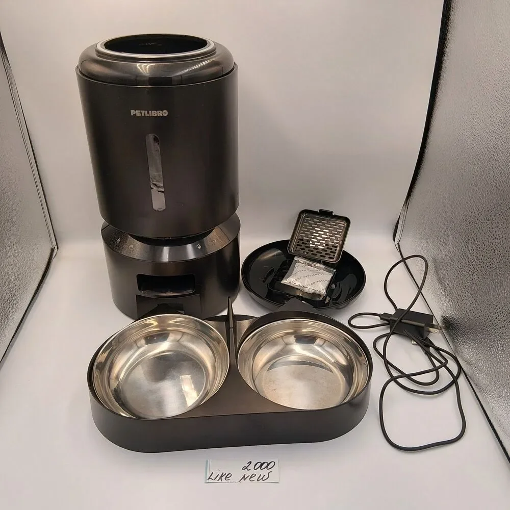 PETLIBRO Granary WIFI Dual Bowl PLAF 103 Smart Pet Feeder, 5L APP control Black